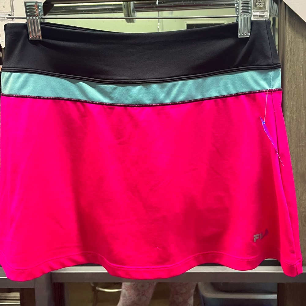 FILA Tennis Skirt Skort Like New! Fun Colors! Back Zip Pocket!